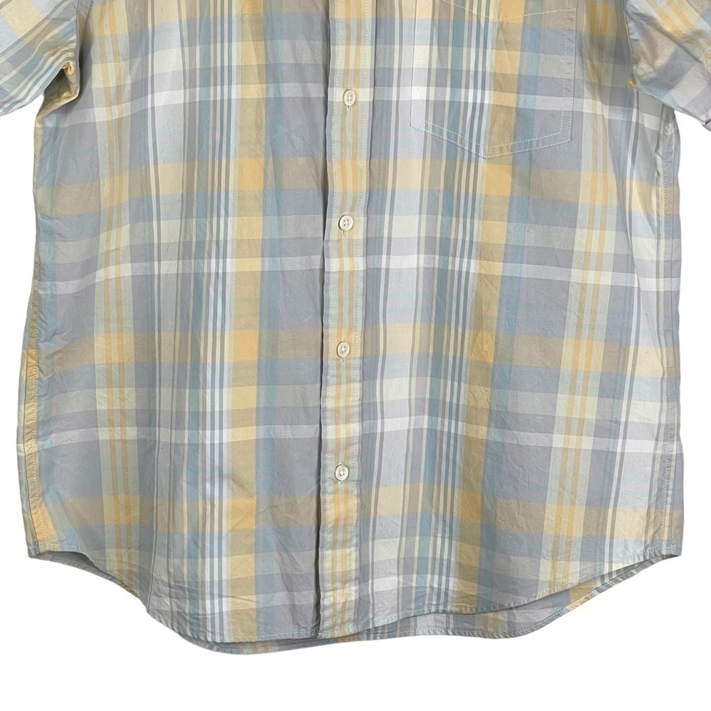 Jack Spade Shirt Mens Large Plaid Print Button Up Cotton Spring Short Sleeve - Picture 5 of 16